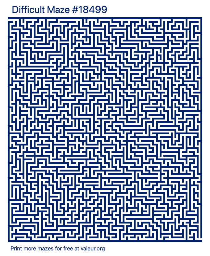 Free Printable Difficult Maze number 18499