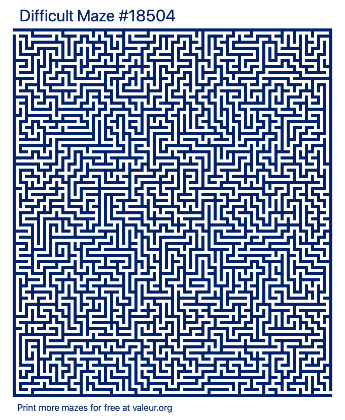 Free Printable Difficult Maze number 18504