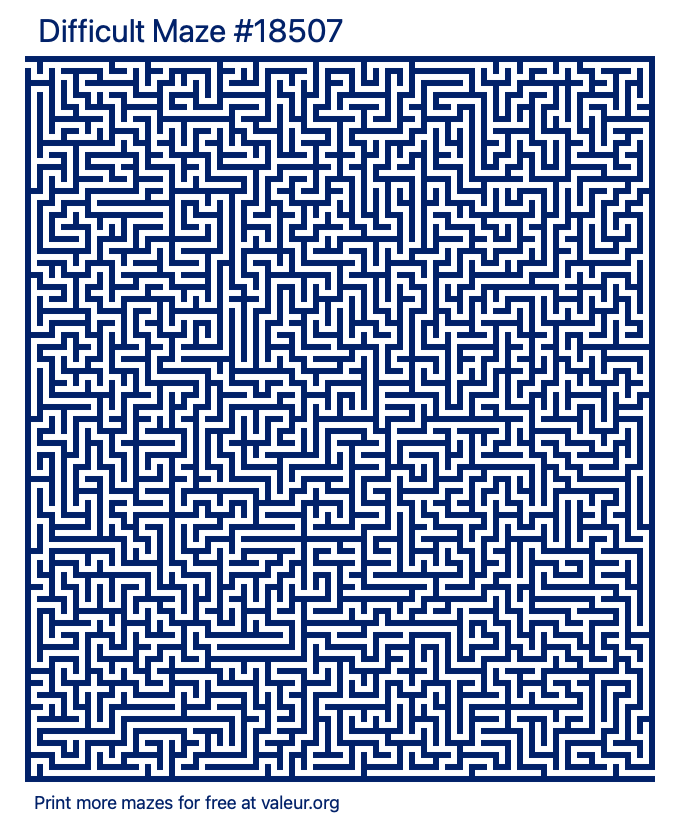 Free Printable Difficult Maze number 18507