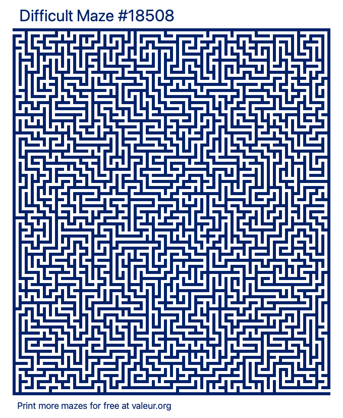 Free Printable Difficult Maze number 18508