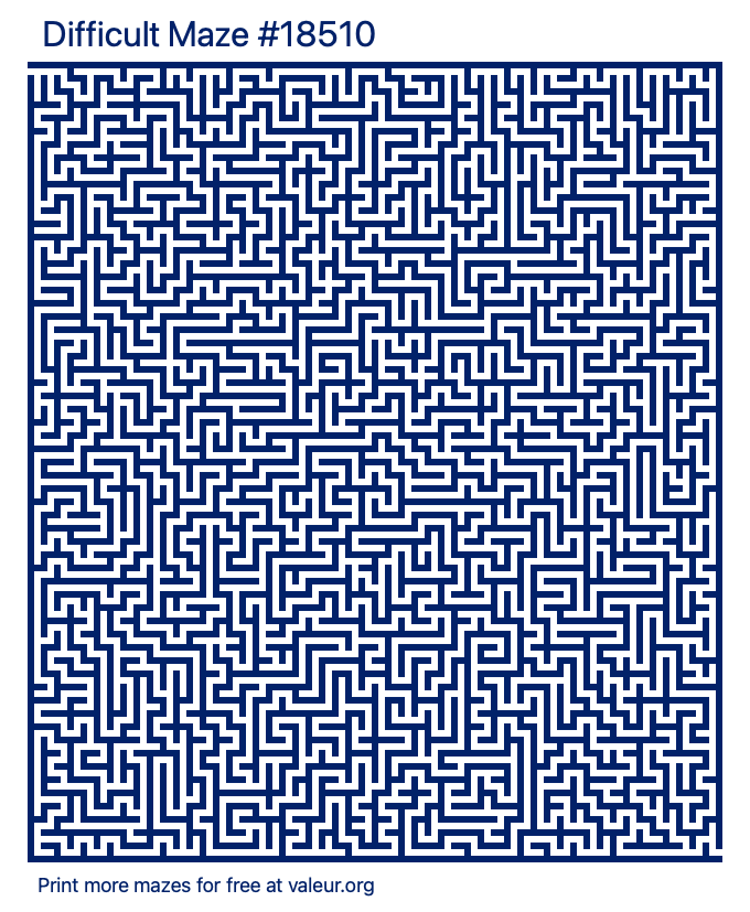 Free Printable Difficult Maze number 18510