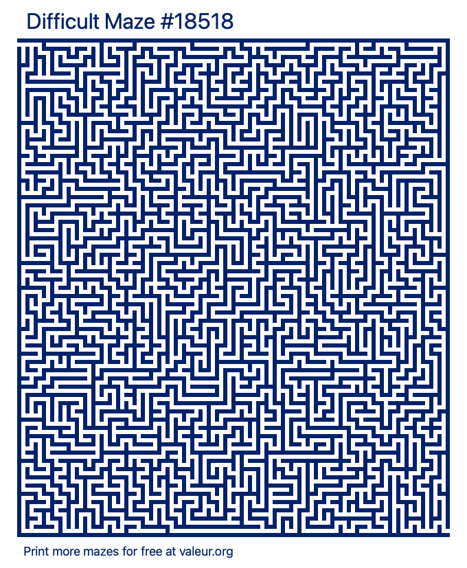 Free Printable Difficult Maze number 18518