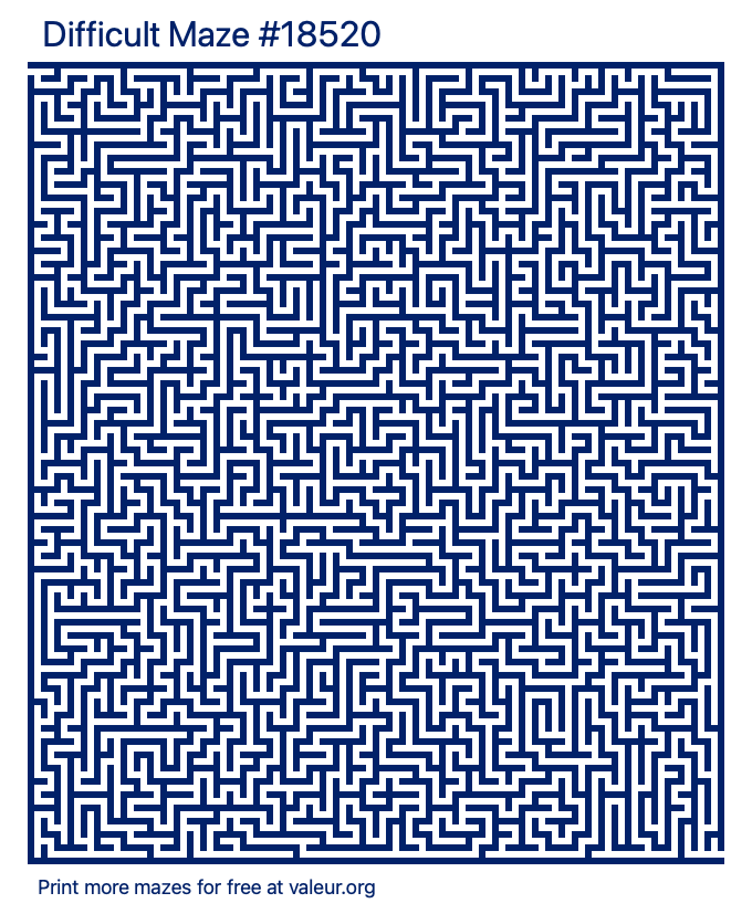 Free Printable Difficult Maze number 18520