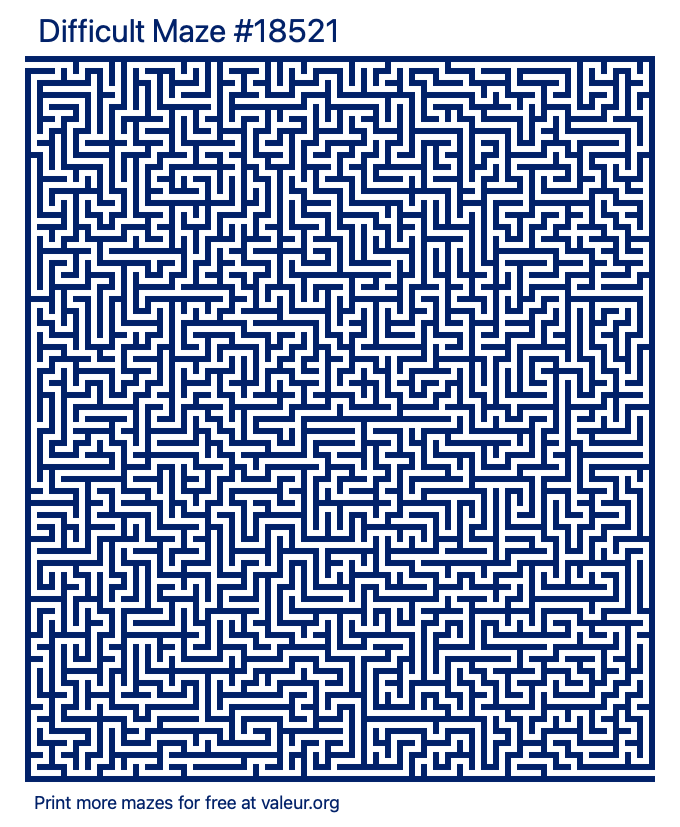 Free Printable Difficult Maze number 18521