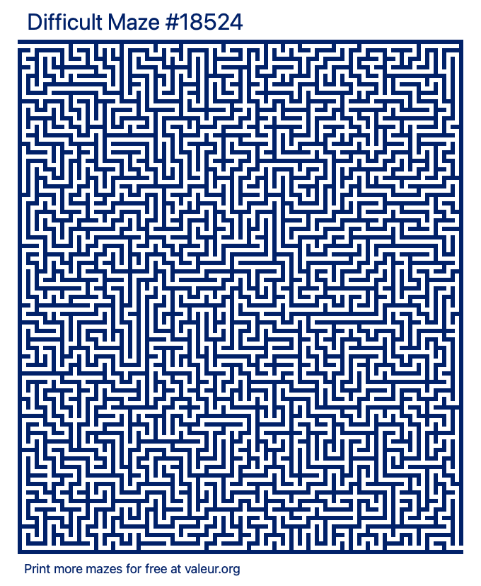 Free Printable Difficult Maze number 18524