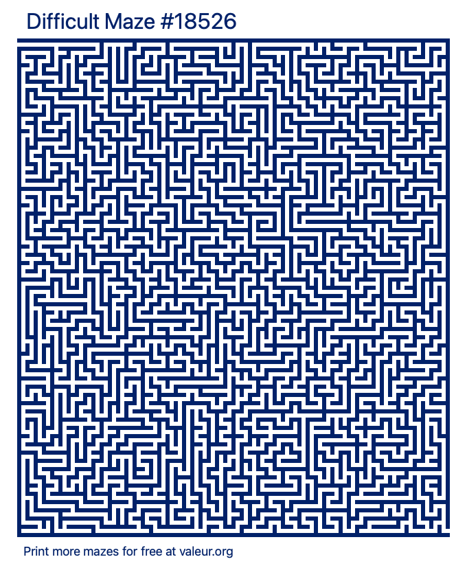 Free Printable Difficult Maze number 18526