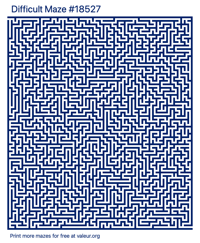 Free Printable Difficult Maze number 18527