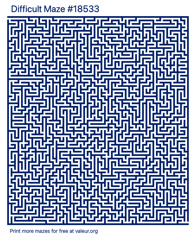 Free Printable Difficult Maze number 18533