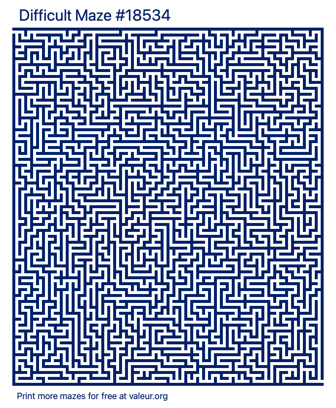 Free Printable Difficult Maze number 18534