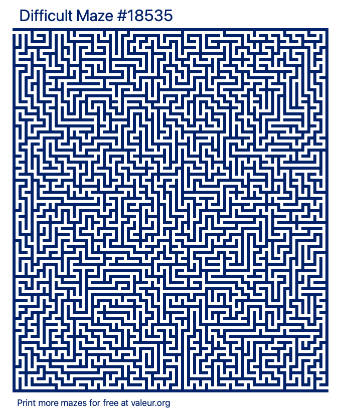 Free Printable Difficult Maze number 18535
