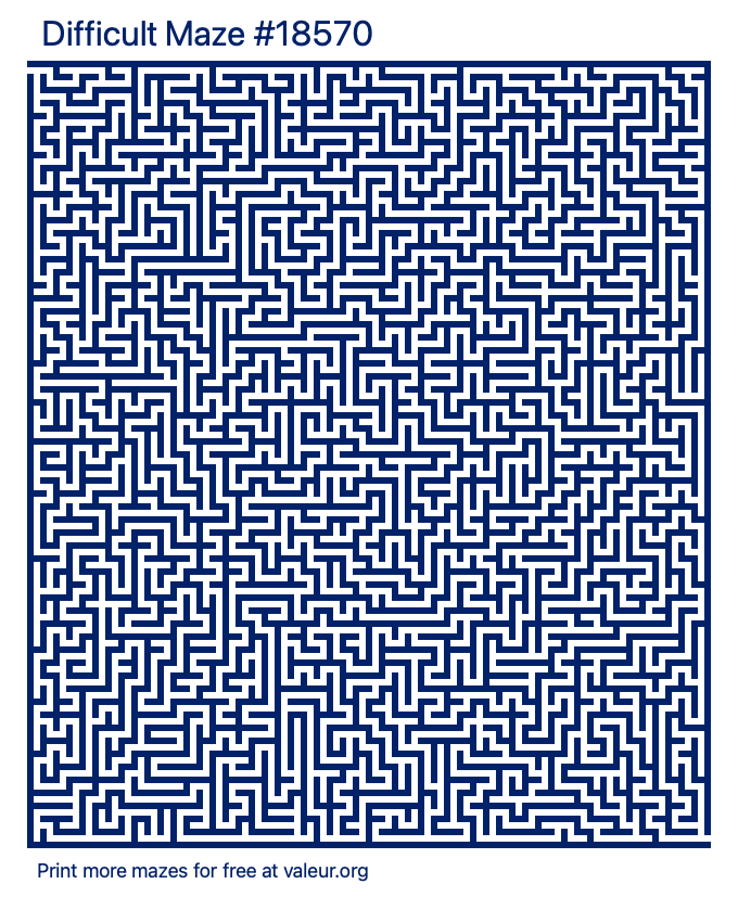 Free Printable Difficult Maze number 18570