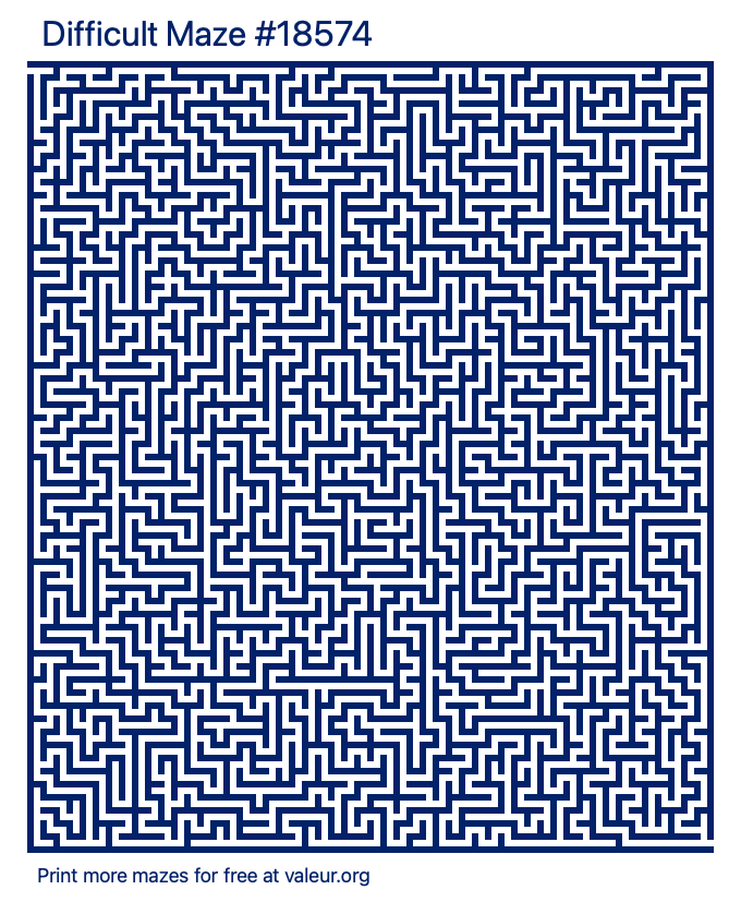 Free Printable Difficult Maze number 18574