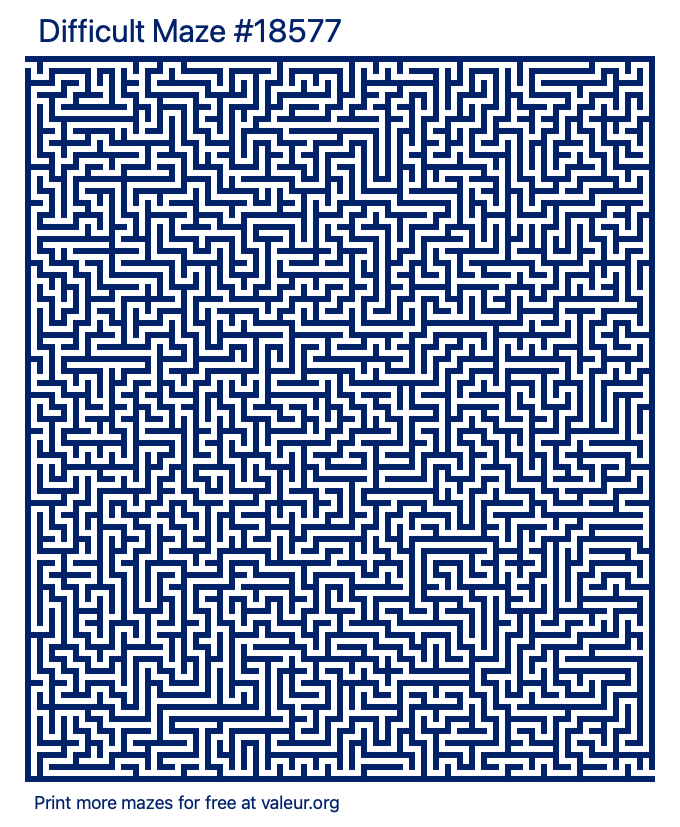 Free Printable Difficult Maze number 18577