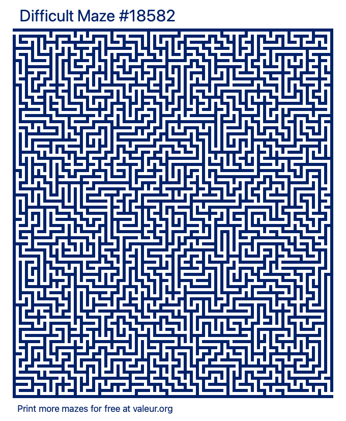 Free Printable Difficult Maze number 18582