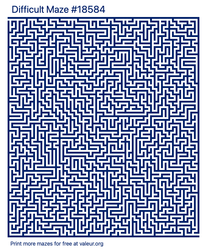 Free Printable Difficult Maze number 18584