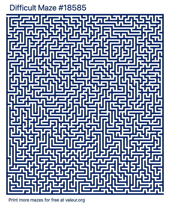 Free Printable Difficult Maze number 18585