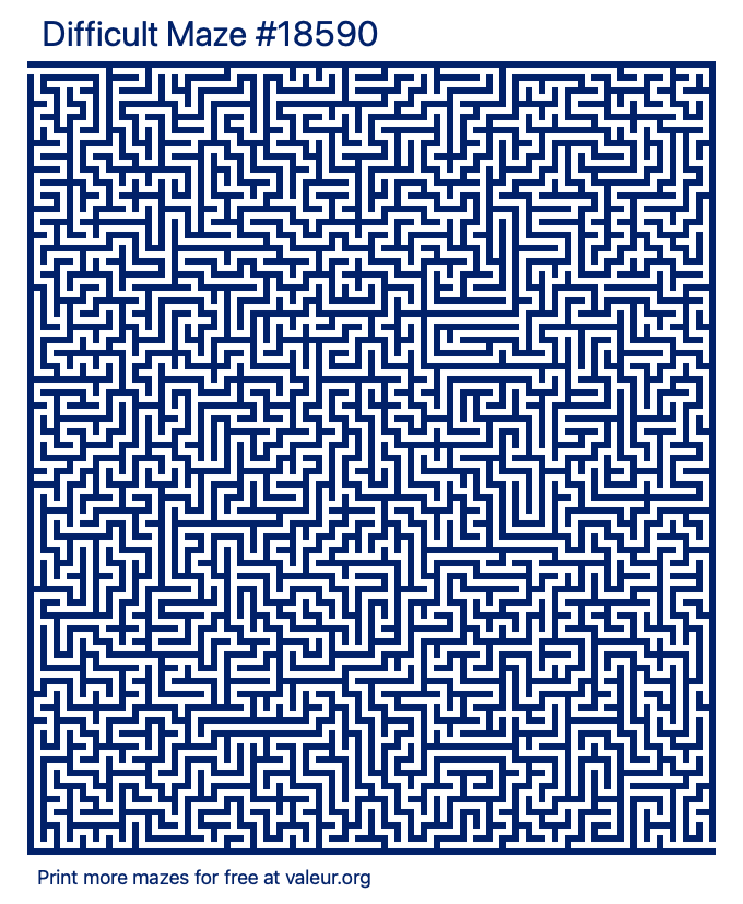 Free Printable Difficult Maze number 18590