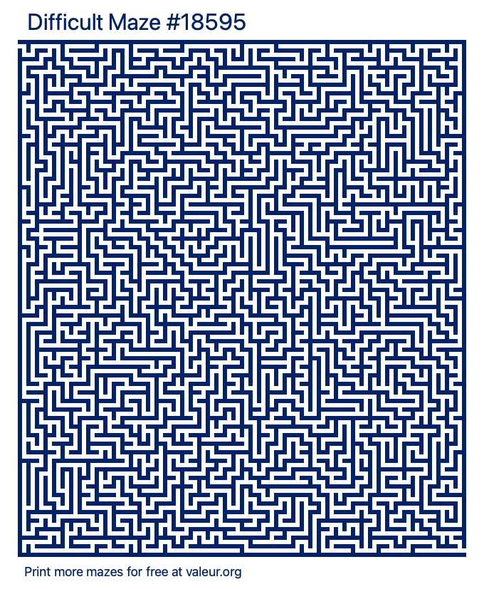 Free Printable Difficult Maze number 18595