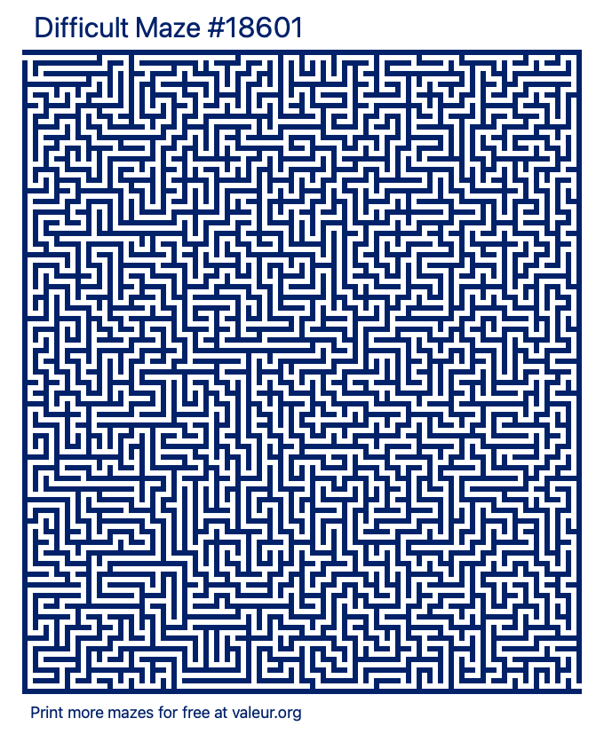 Free Printable Difficult Maze number 18601