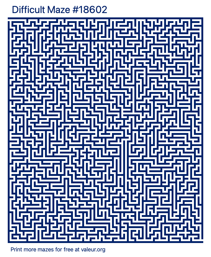Free Printable Difficult Maze number 18602