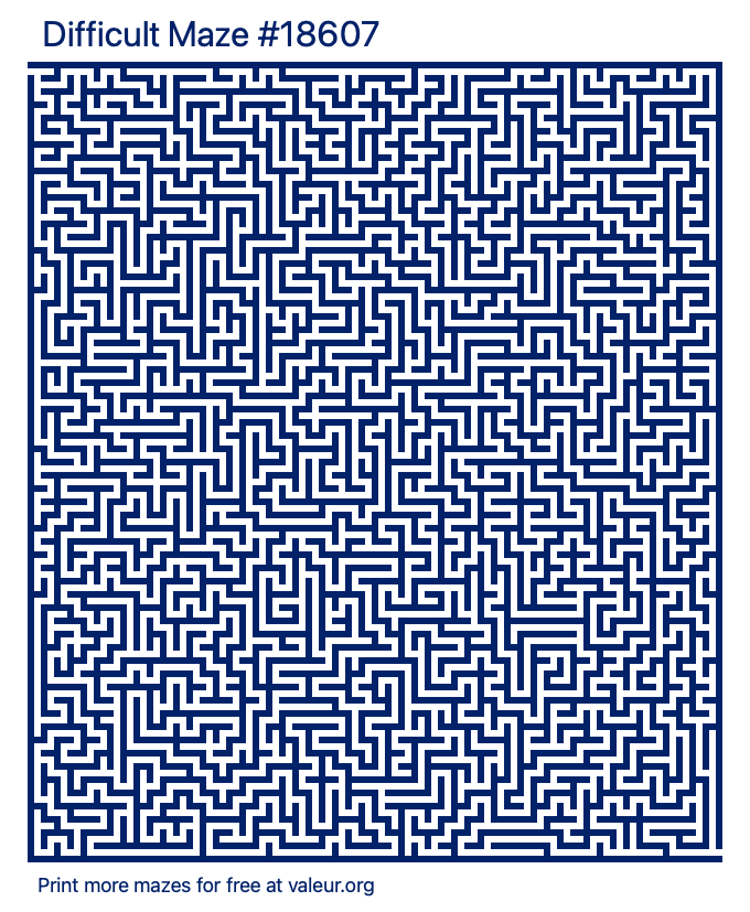 Free Printable Difficult Maze number 18607