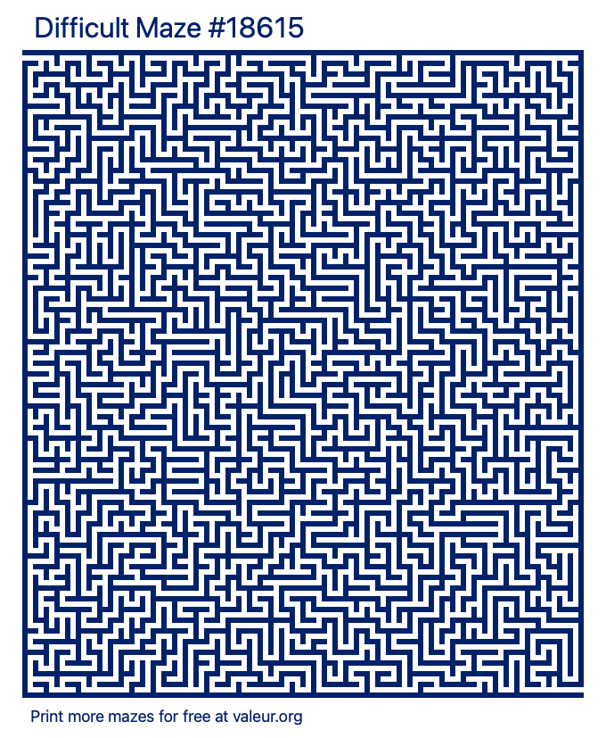 Free Printable Difficult Maze number 18615