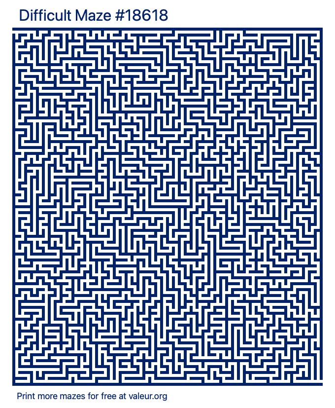 Free Printable Difficult Maze number 18618