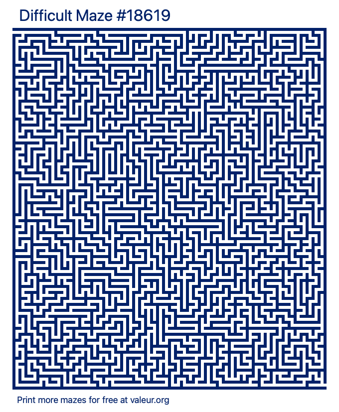 Free Printable Difficult Maze number 18619