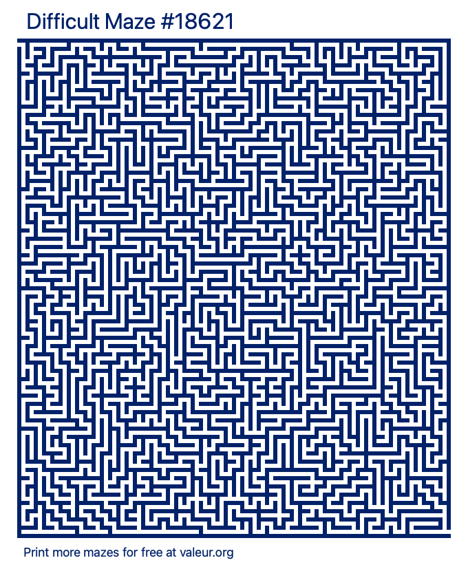 Free Printable Difficult Maze number 18621