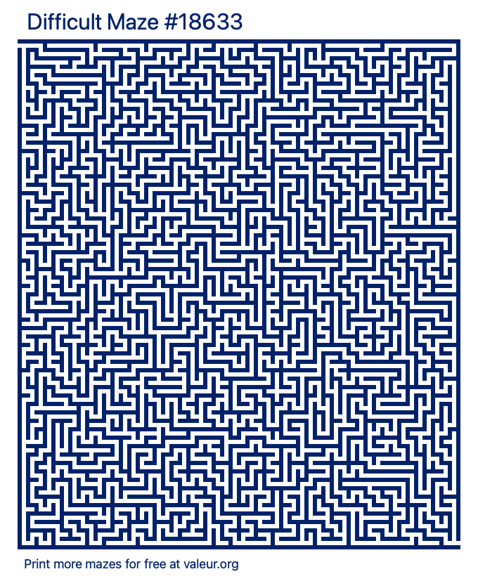 Free Printable Difficult Maze number 18633