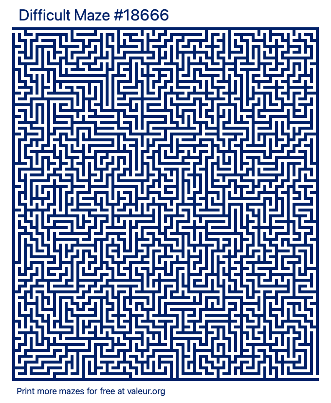 Free Printable Difficult Maze number 18666