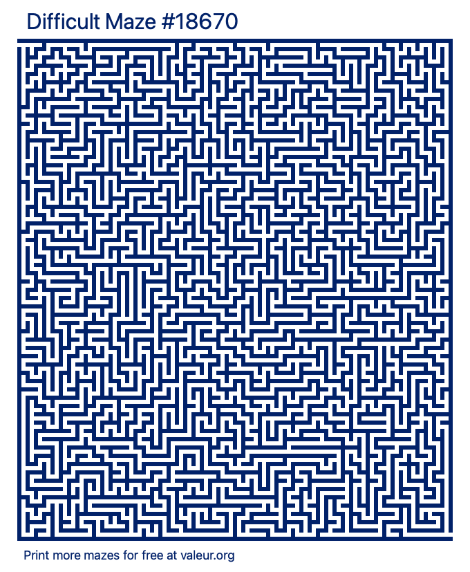Free Printable Difficult Maze number 18670