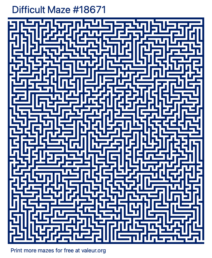 Free Printable Difficult Maze number 18671