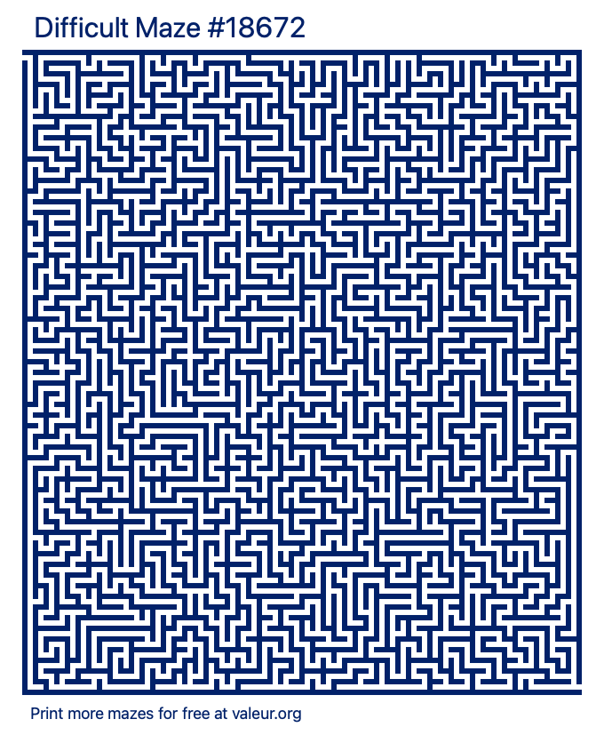 Free Printable Difficult Maze number 18672