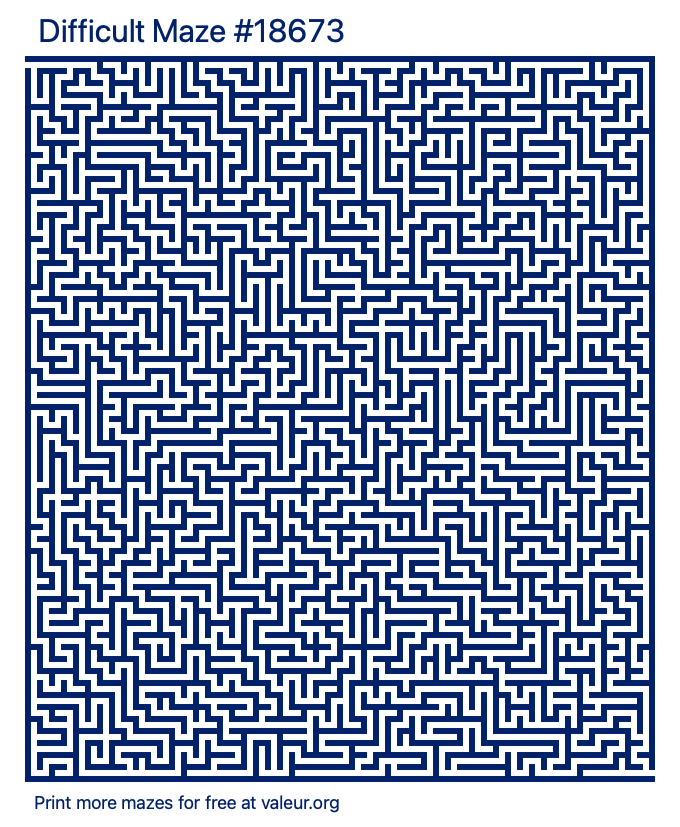 Free Printable Difficult Maze number 18673