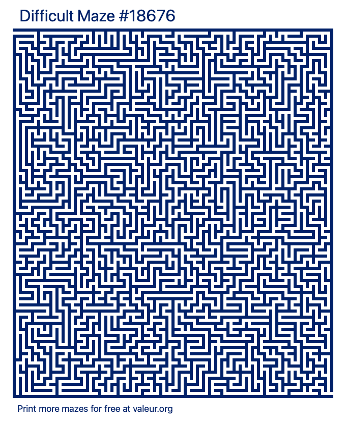 Free Printable Difficult Maze number 18676