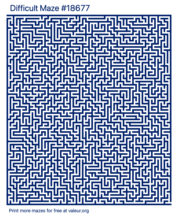 Free Printable Difficult Maze number 18677