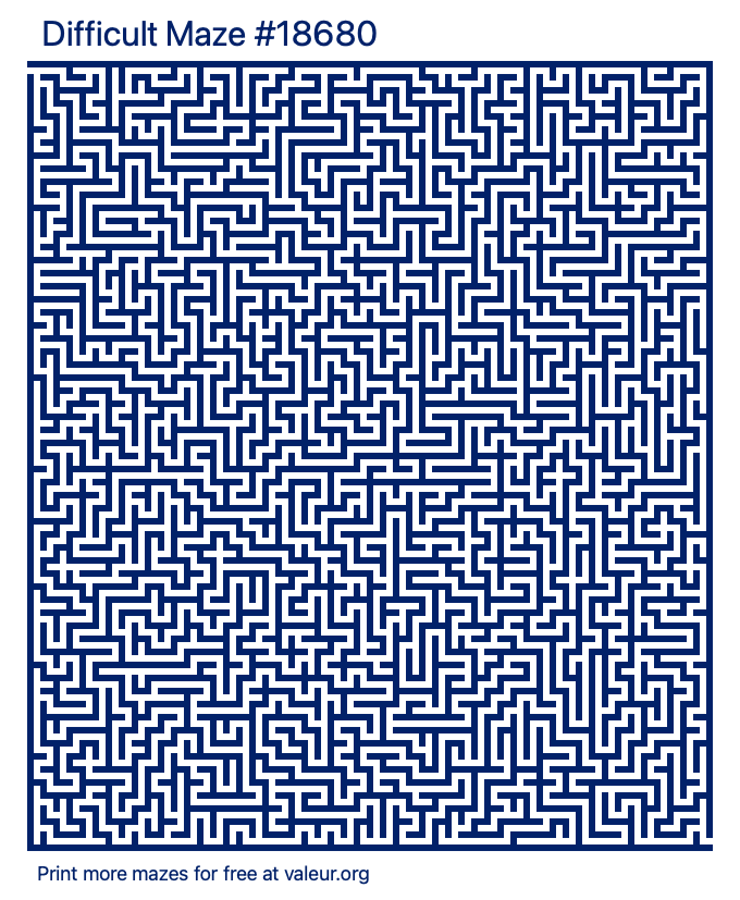 Free Printable Difficult Maze number 18680