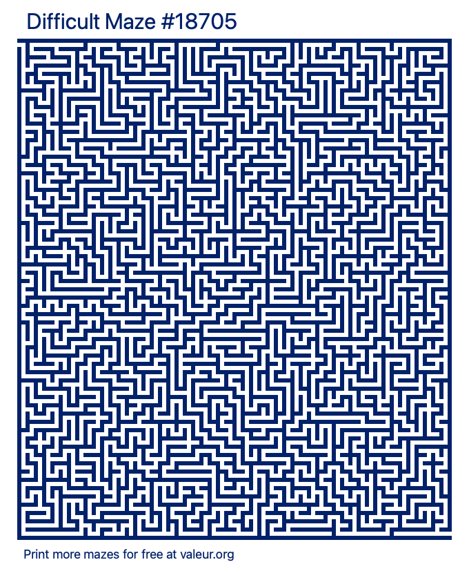 Free Printable Difficult Maze number 18705