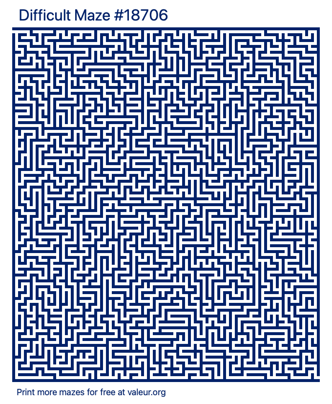 Free Printable Difficult Maze number 18706