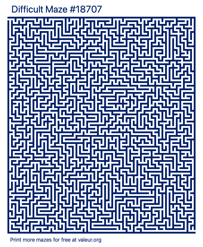 Free Printable Difficult Maze number 18707