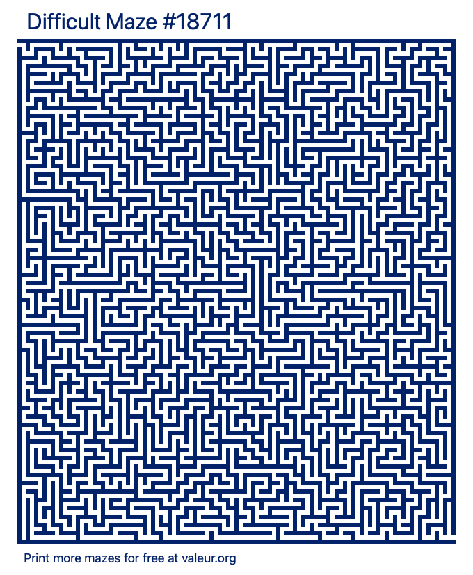 Free Printable Difficult Maze number 18711