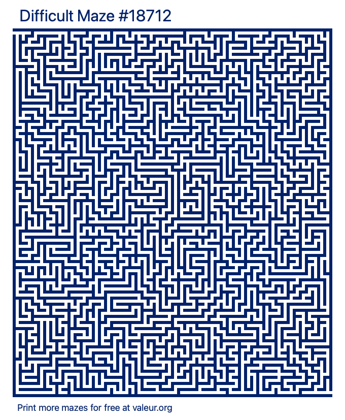 Free Printable Difficult Maze number 18712