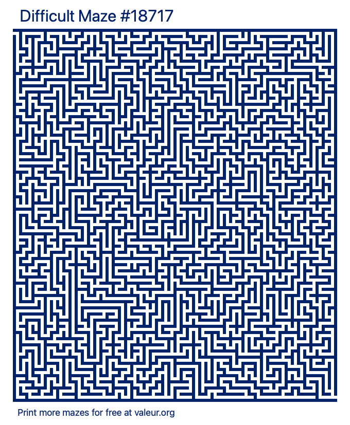 Free Printable Difficult Maze number 18717