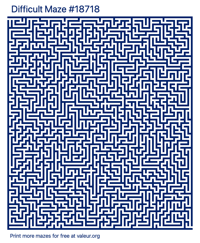 Free Printable Difficult Maze number 18718