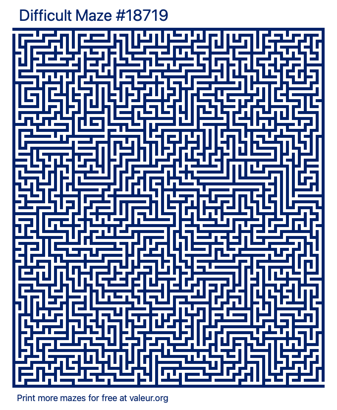 Free Printable Difficult Maze number 18719