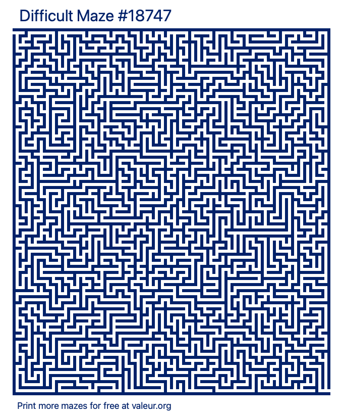 Free Printable Difficult Maze number 18747