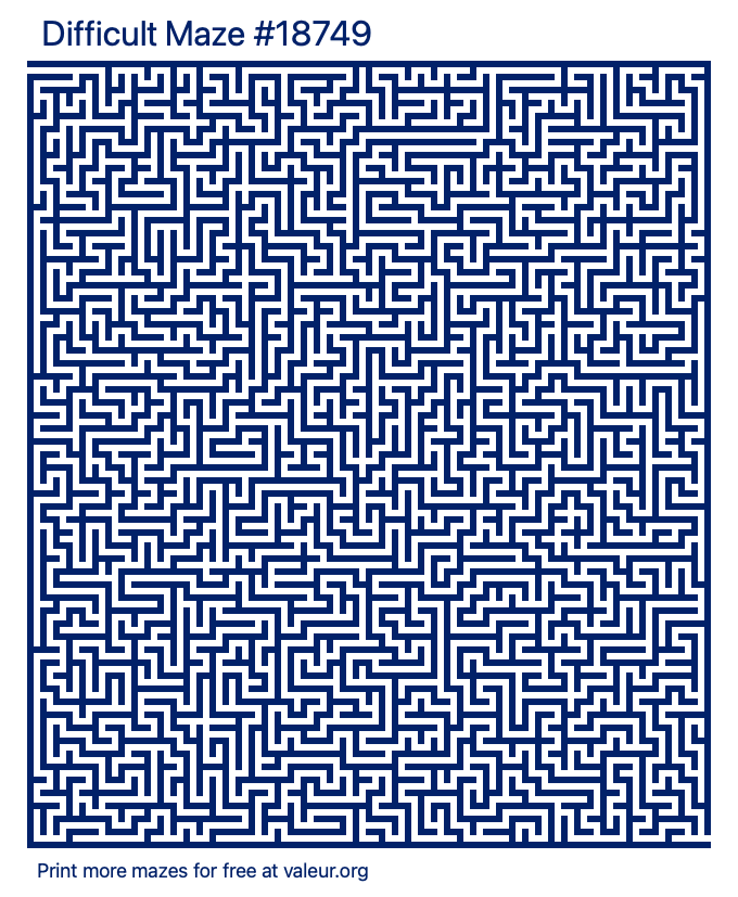 Free Printable Difficult Maze number 18749