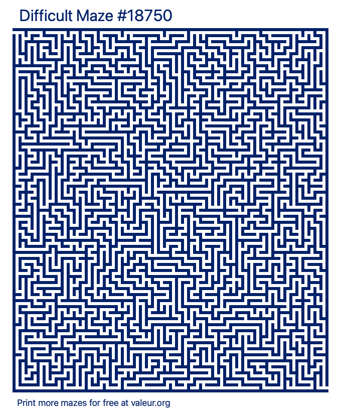 Free Printable Difficult Maze number 18750