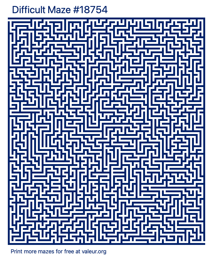 Free Printable Difficult Maze number 18754